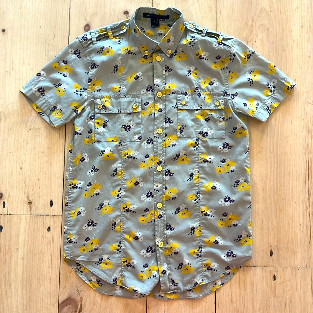 Marc Jacobs Floral Short Sleeve Button-Down